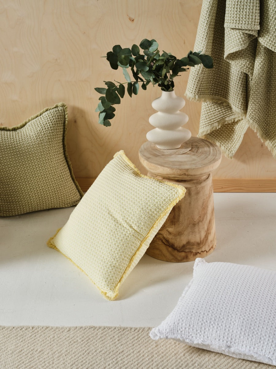 LINEN HOUSE SALTWATER | BUTTER CUSHION Linen House
