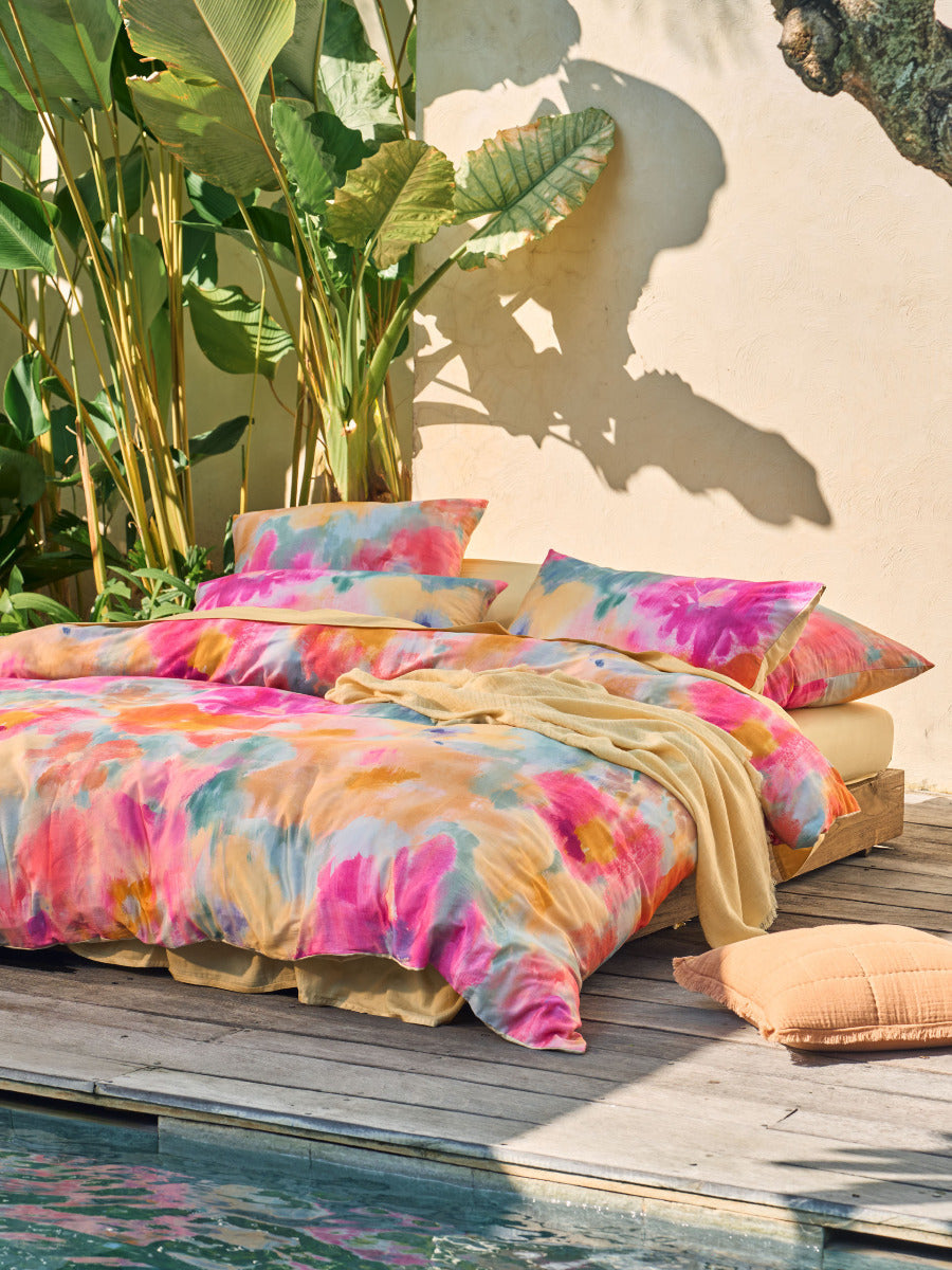 LINEN HOUSE MAGGIE | PINK QUILT COVER Linen House