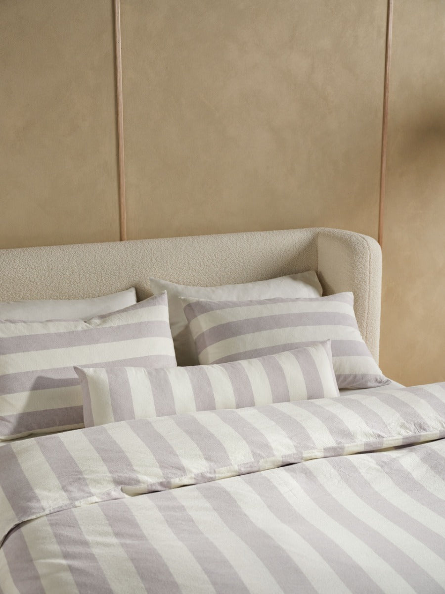 LINEN HOUSE VINTAGE STRIPE | LAVENDER QUILT COVER Linen House