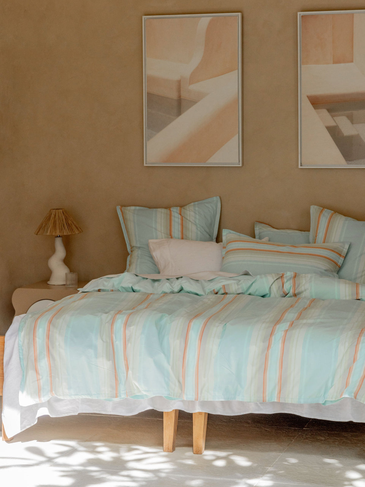 Linen House Araminta Duck Egg Quilt Cover Set