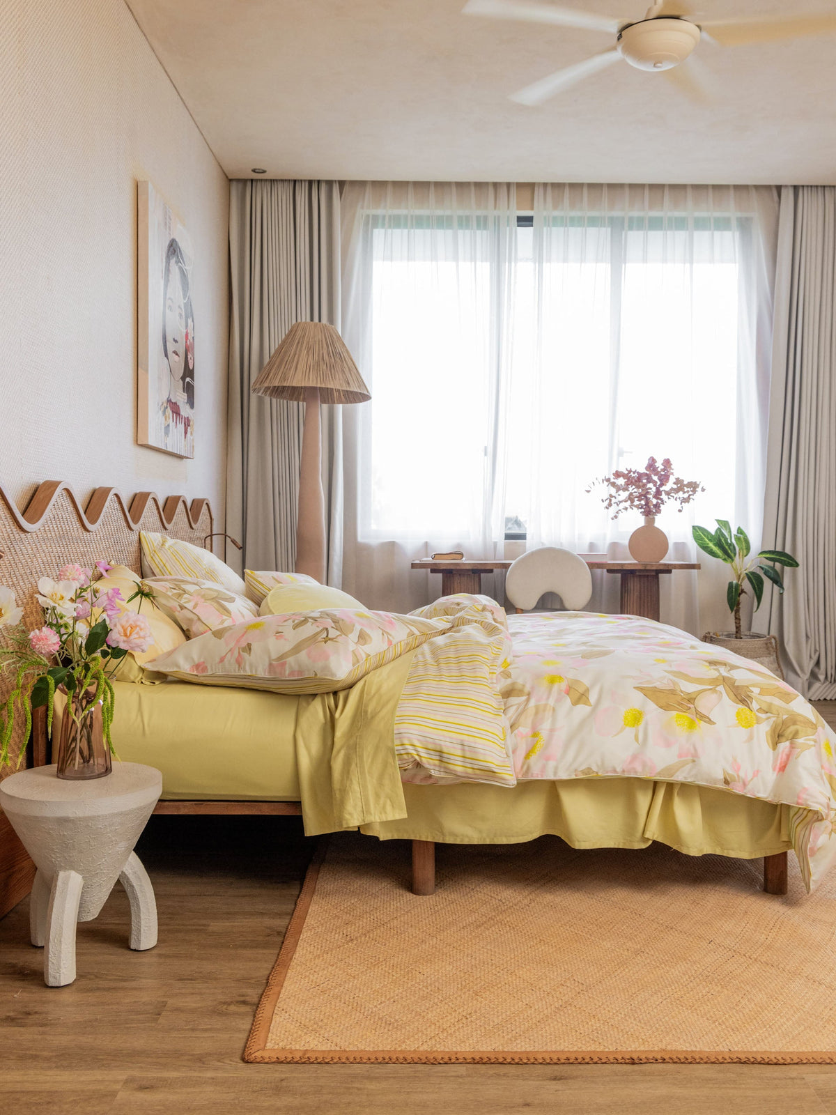 Linen House Camellia | Blush Quilt Cover Set