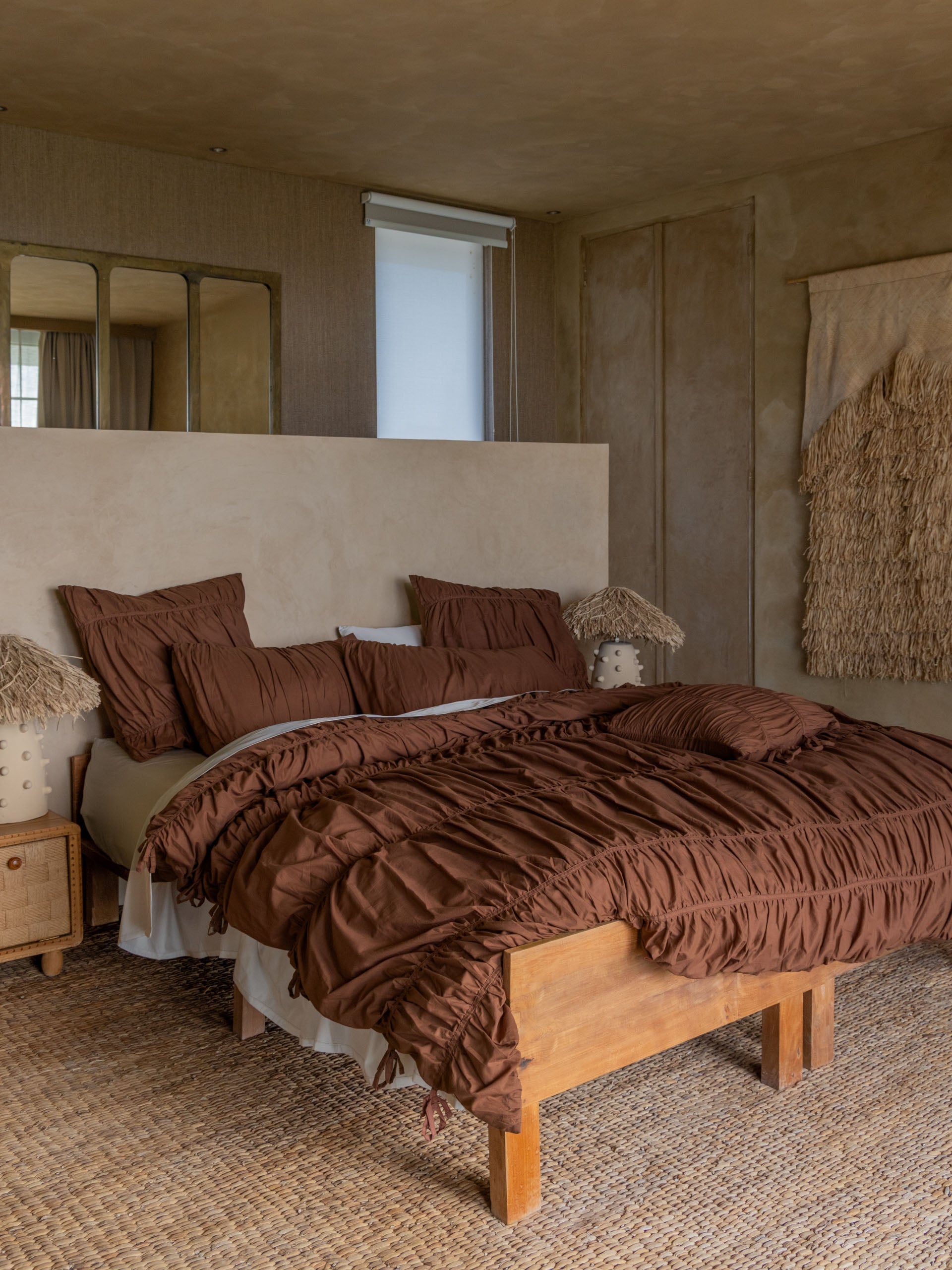 Linen House Layla Chocolate Quilt Cover Set