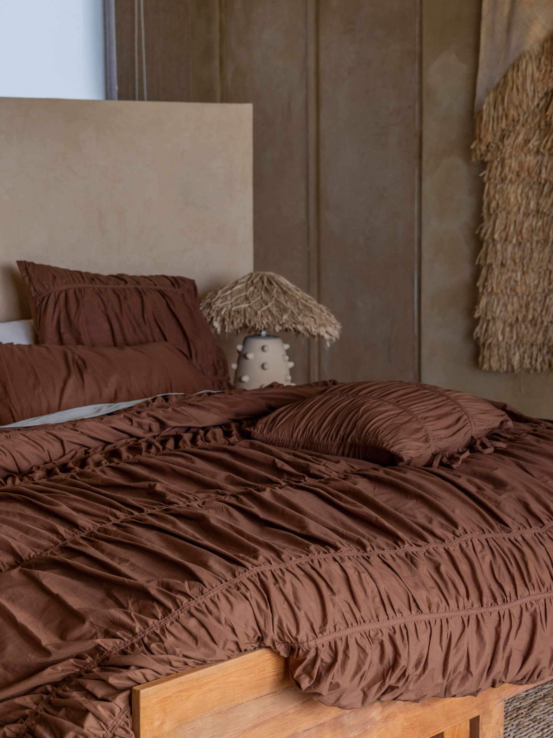 Linen House Layla Chocolate Quilt Cover Set