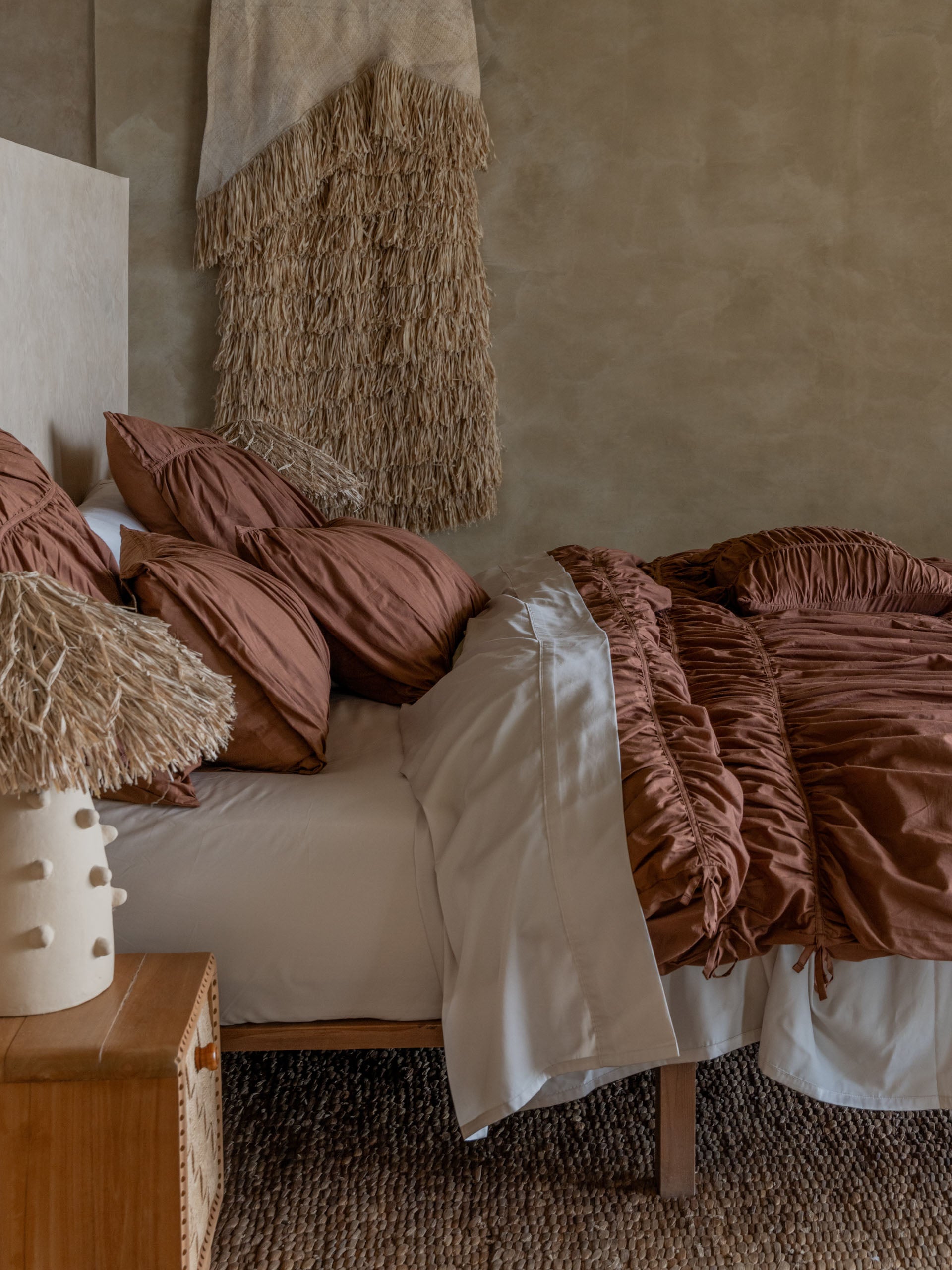 Linen House Layla Chocolate Quilt Cover Set