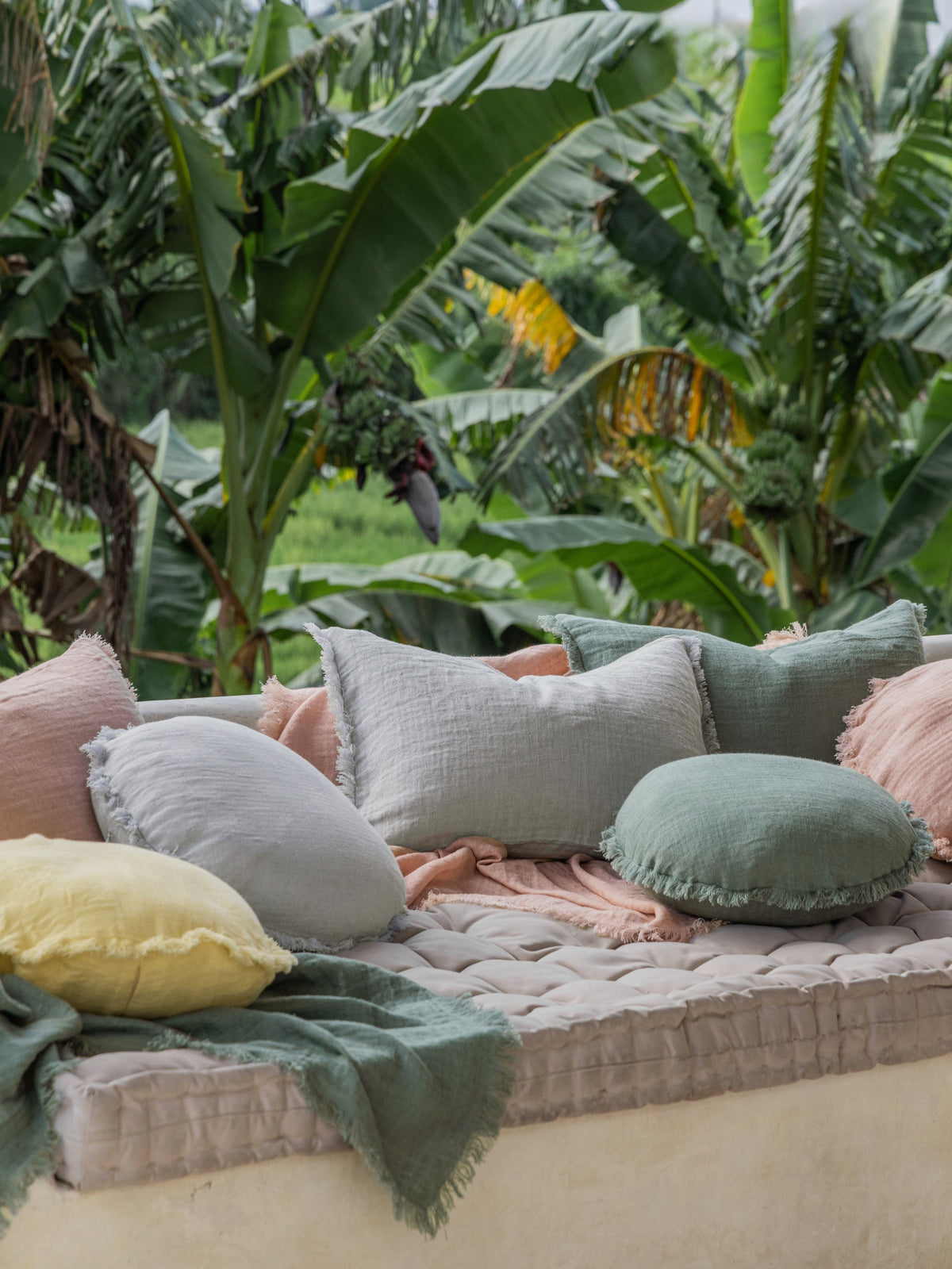 Linen House Maya Atlantic Cushion 40x60cm