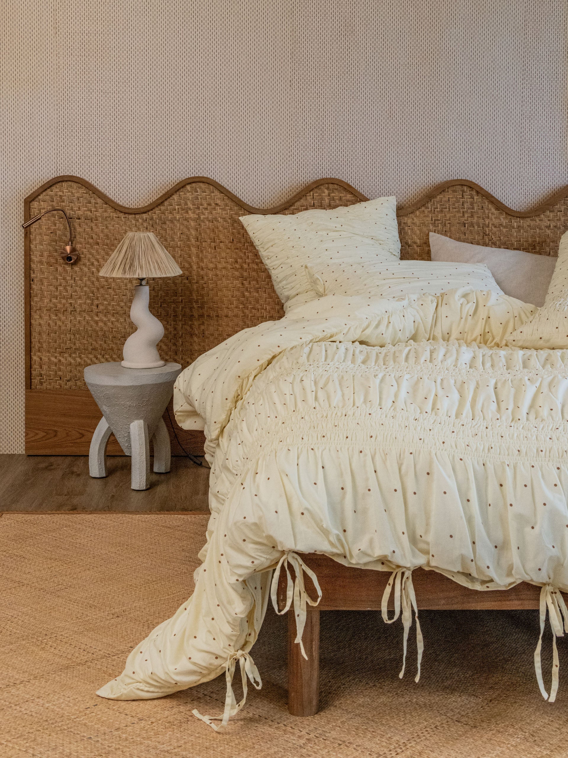 Linen House Nina Spot Vannila Quilt Cover Set
