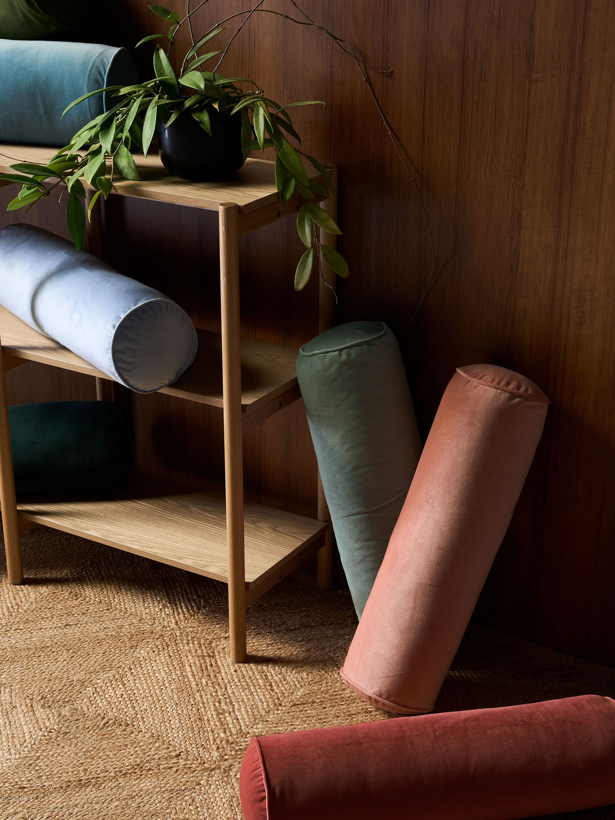 Linen House Enrique Chilli Bolster 18x60cm
