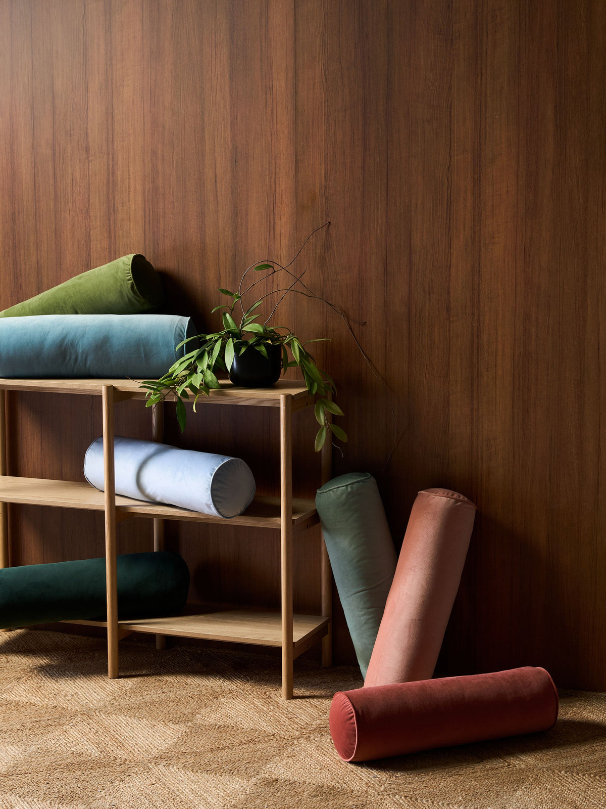 Linen House Enrique Chilli Bolster 18x60cm