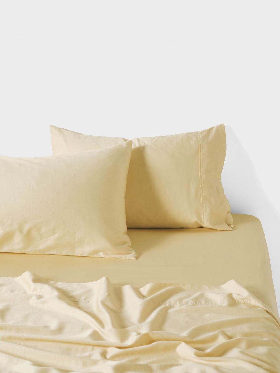 LINEN HOUSE SURF WASH | BUTTER SHEET SET