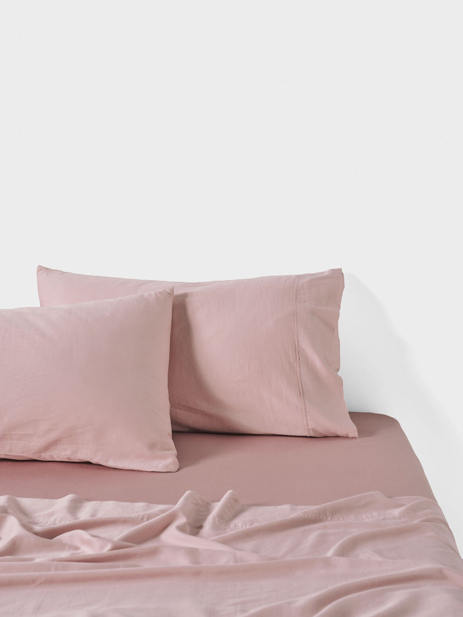 LINEN HOUSE SURF WASH | DUSTY ROSE SHEET SET