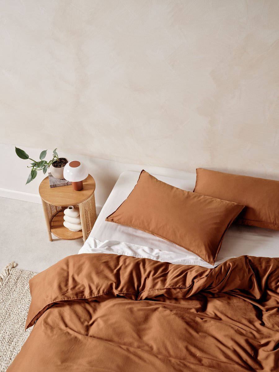LINEN HOUSE SURF WASH | RUST QUILT COVER