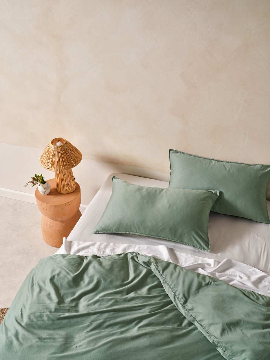 LINEN HOUSE SURF WASH | SEAFOAM QUILT COVER