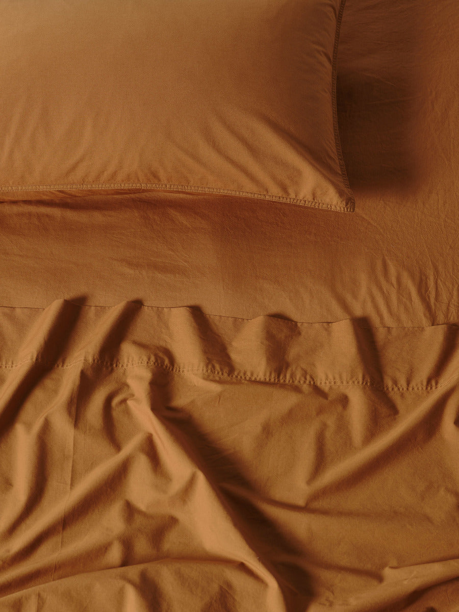 LINEN HOUSETERRA CINNAMON SHEET SET Linen House