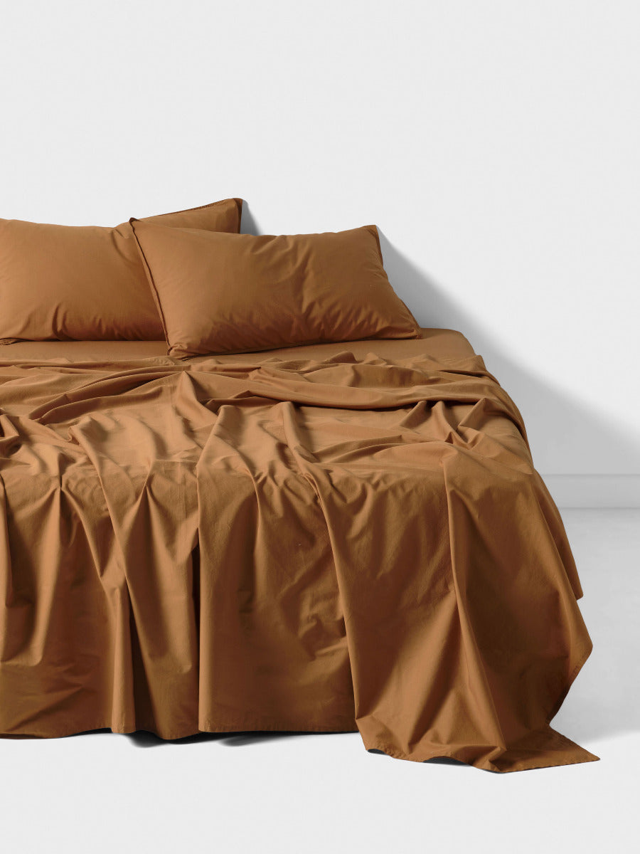 LINEN HOUSETERRA CINNAMON SHEET SET Linen House