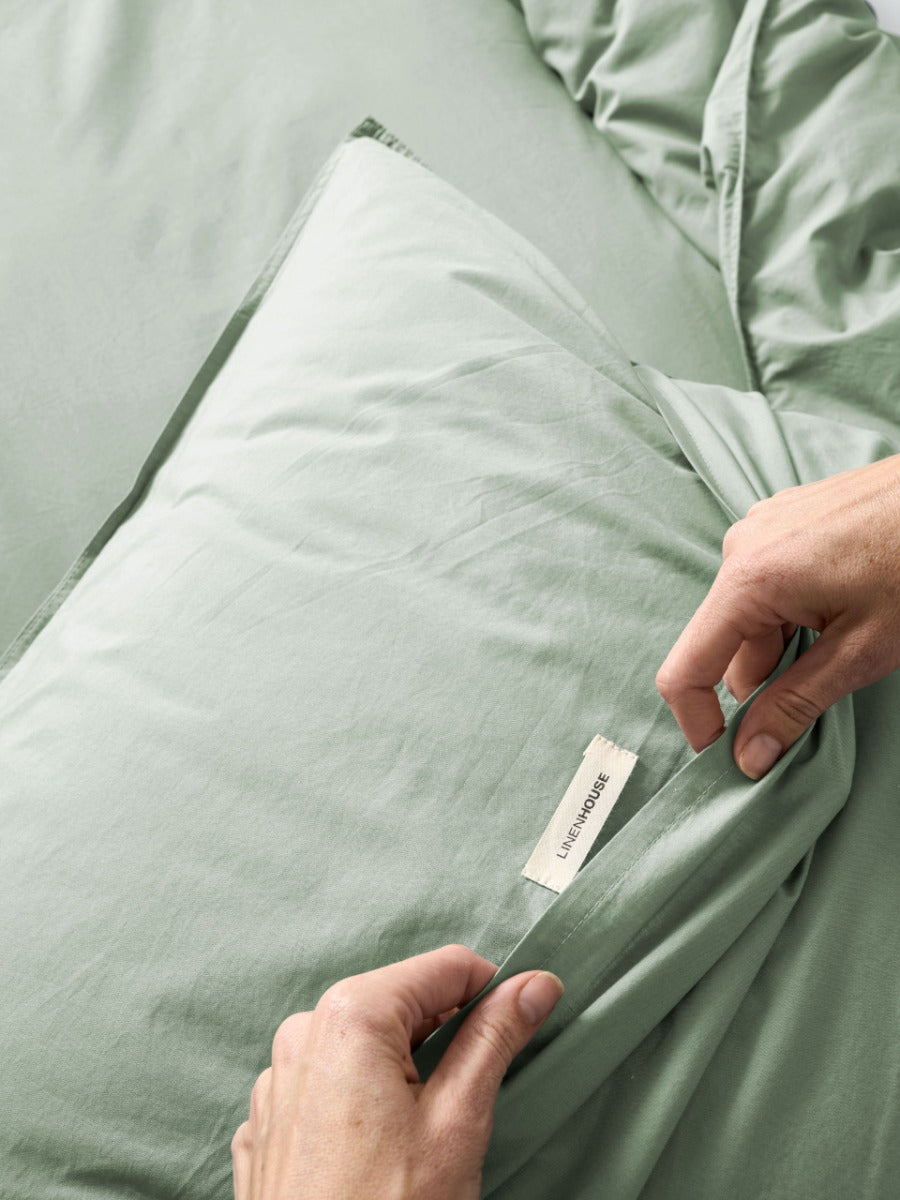 LINEN HOUSE VINTAGE TERRA | JADE QUILT COVER Linen House