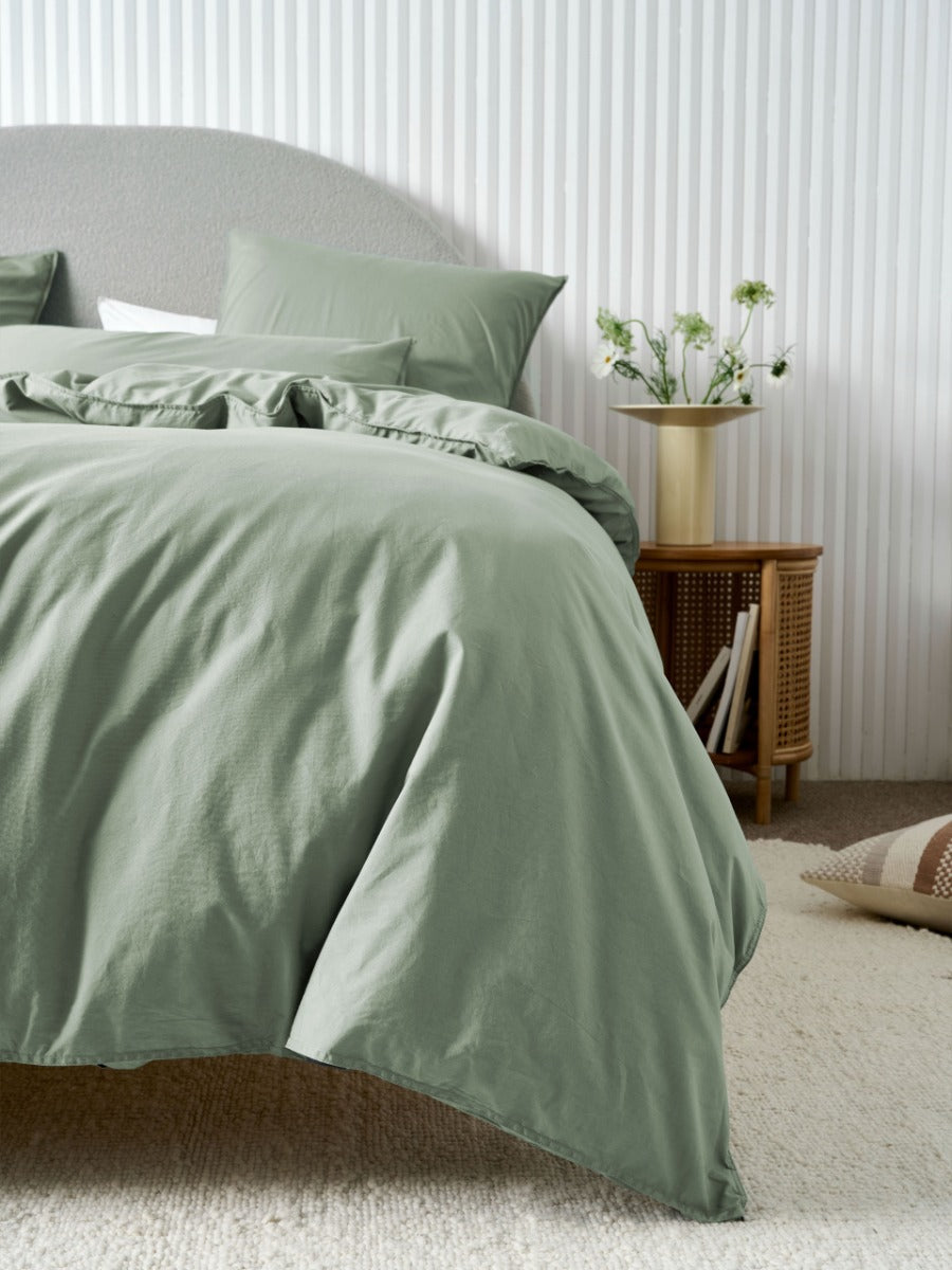 LINEN HOUSE VINTAGE TERRA | JADE QUILT COVER Linen House