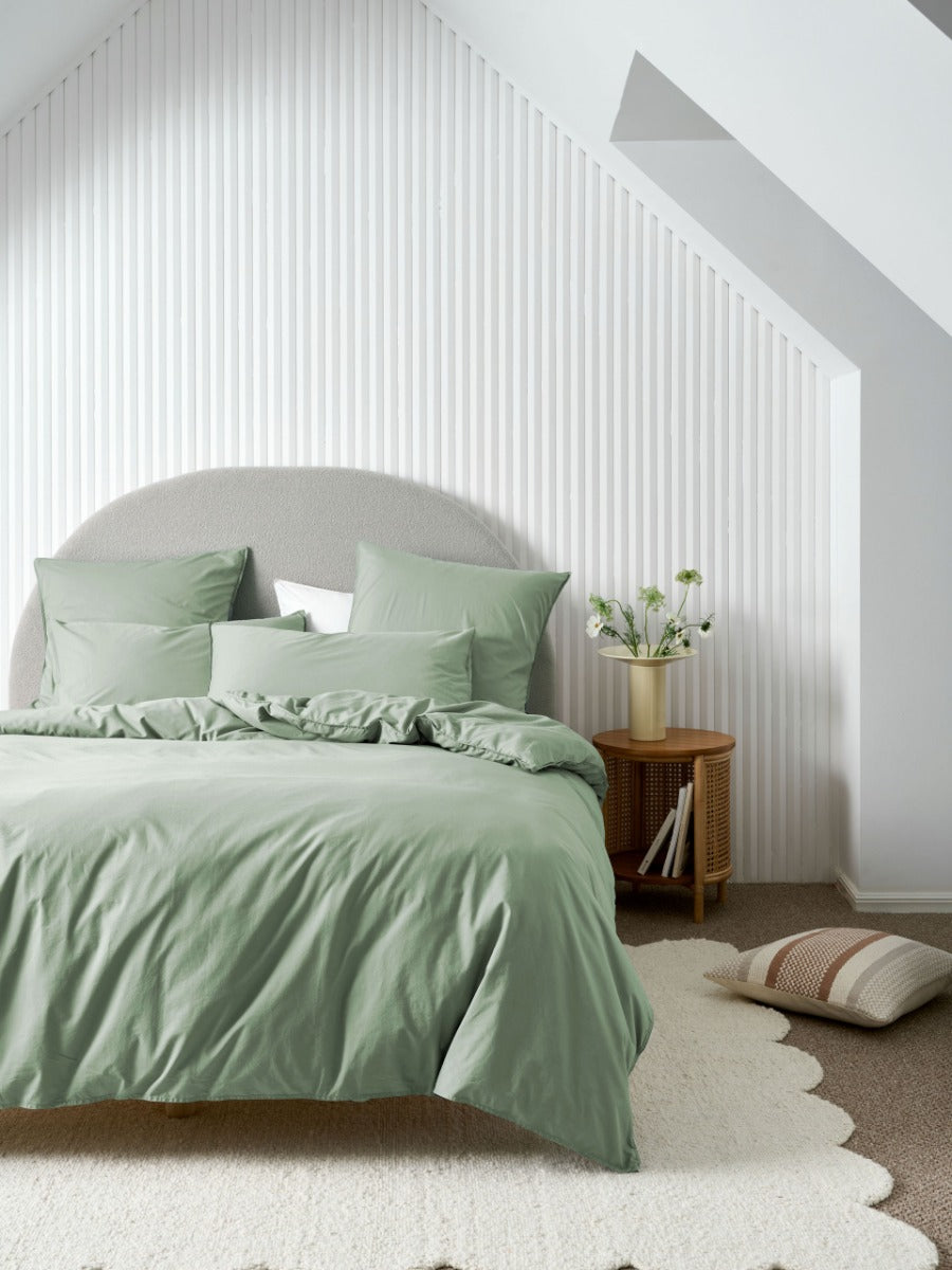 LINEN HOUSE VINTAGE TERRA | JADE QUILT COVER Linen House