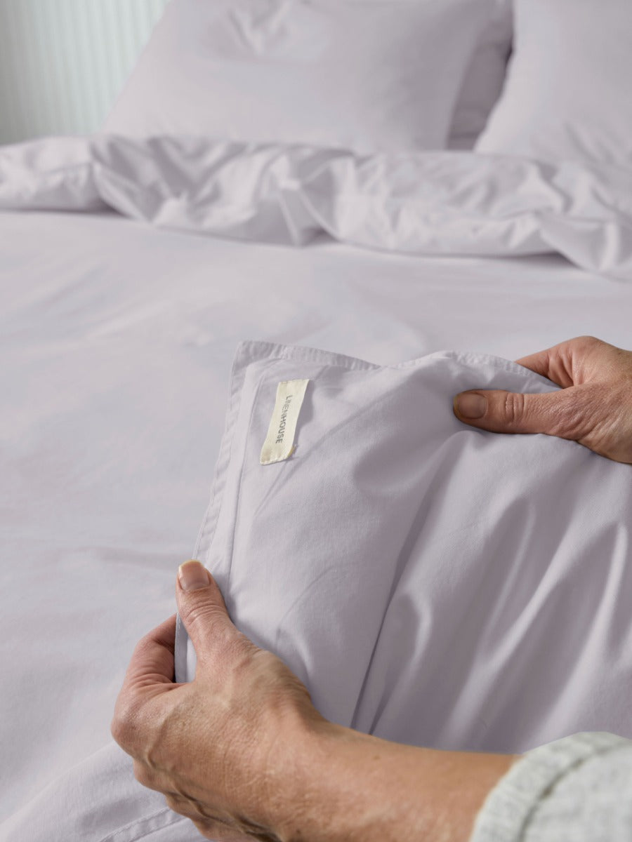LINEN HOUSE VINTAGE TERRA | LAVENDER QUILT COVER Linen House