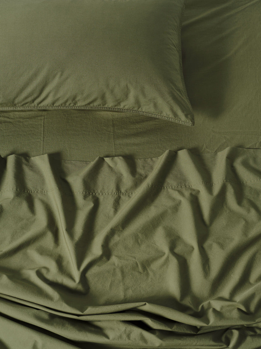 LINEN HOUSE TERRA OLIVE SHEET SET Linen House