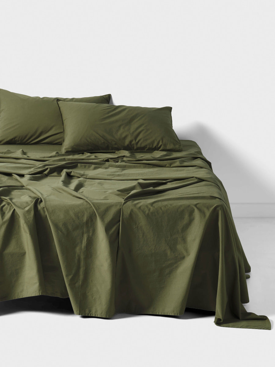 LINEN HOUSE TERRA OLIVE SHEET SET Linen House