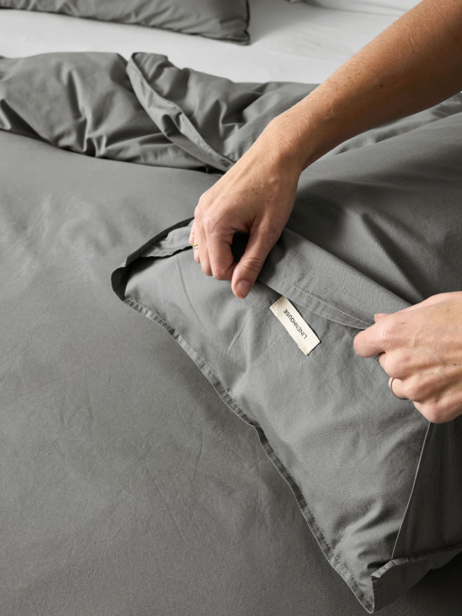 LINEN HOUSE VINTAGE STEEL | LAVENDER QUILT COVER Linen House