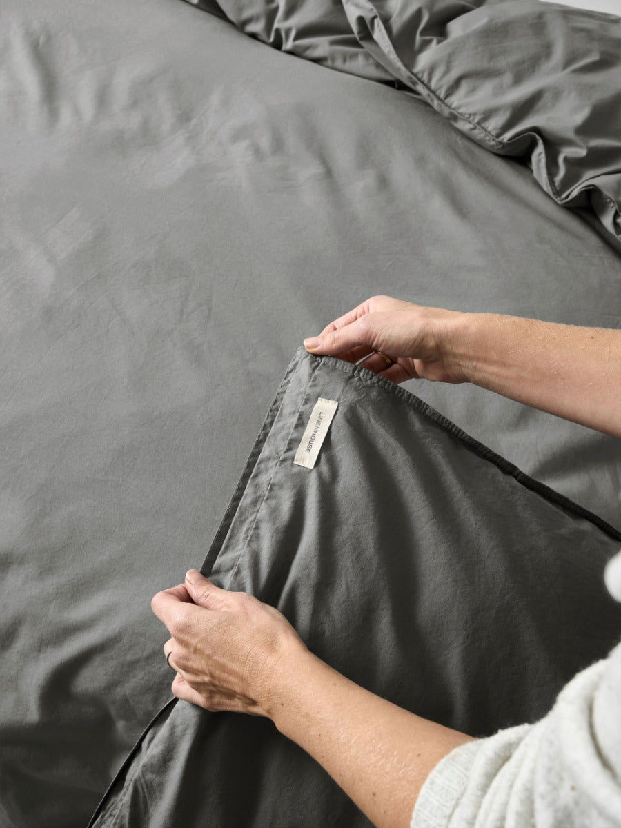 LINEN HOUSE VINTAGE STEEL | LAVENDER QUILT COVER Linen House