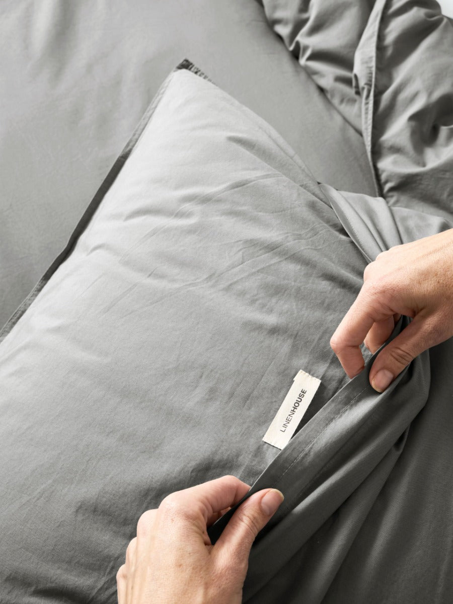 LINEN HOUSE VINTAGE STEEL | LAVENDER QUILT COVER Linen House