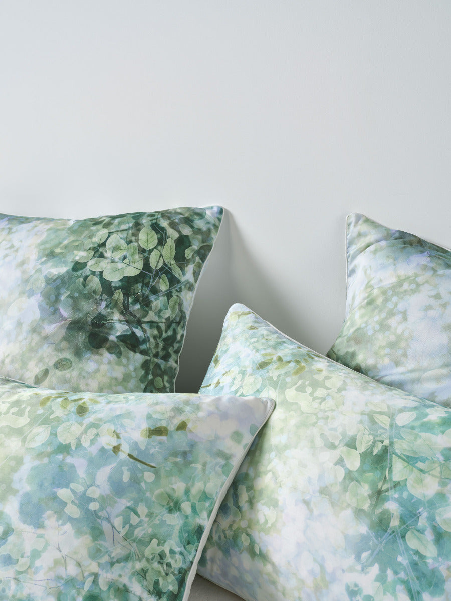 LINEN HOUSE TREETOP | EMERALD QUILT COVER Linen House