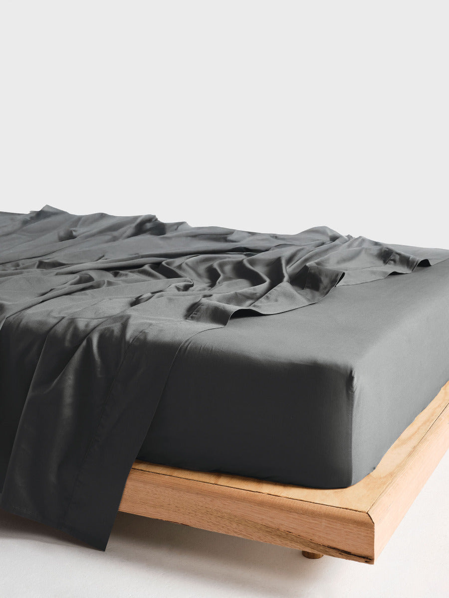 LINEN HOUSE VIENNA | CHARCOAL FITTED SHEET Linen House