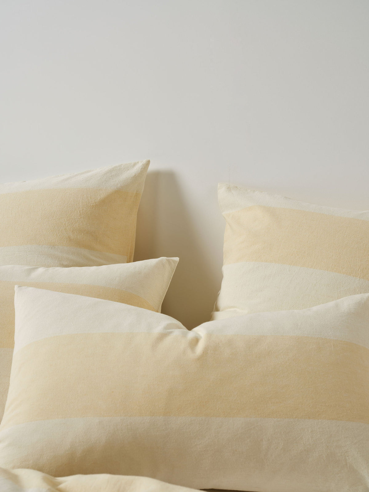 Linen House Vintage Wide Stripe Butter Quilt Cover Set