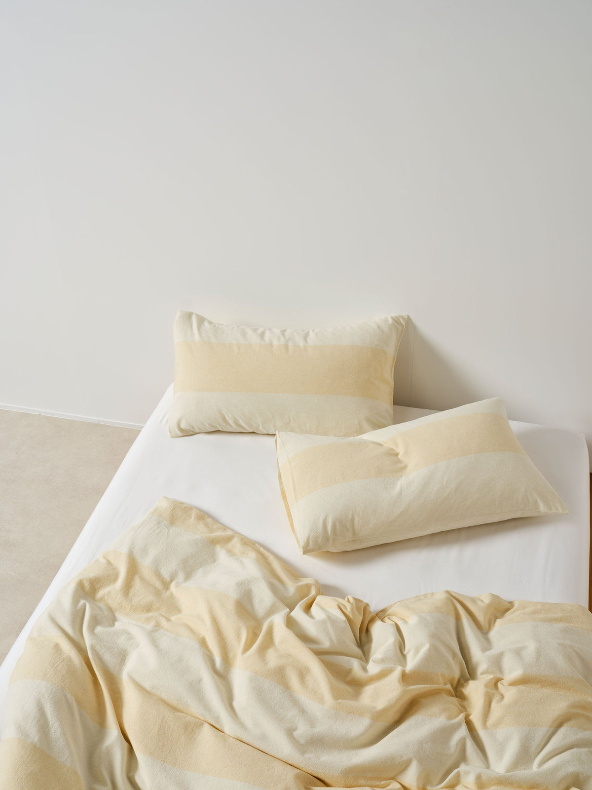 Linen House Vintage Wide Stripe Butter Quilt Cover Set