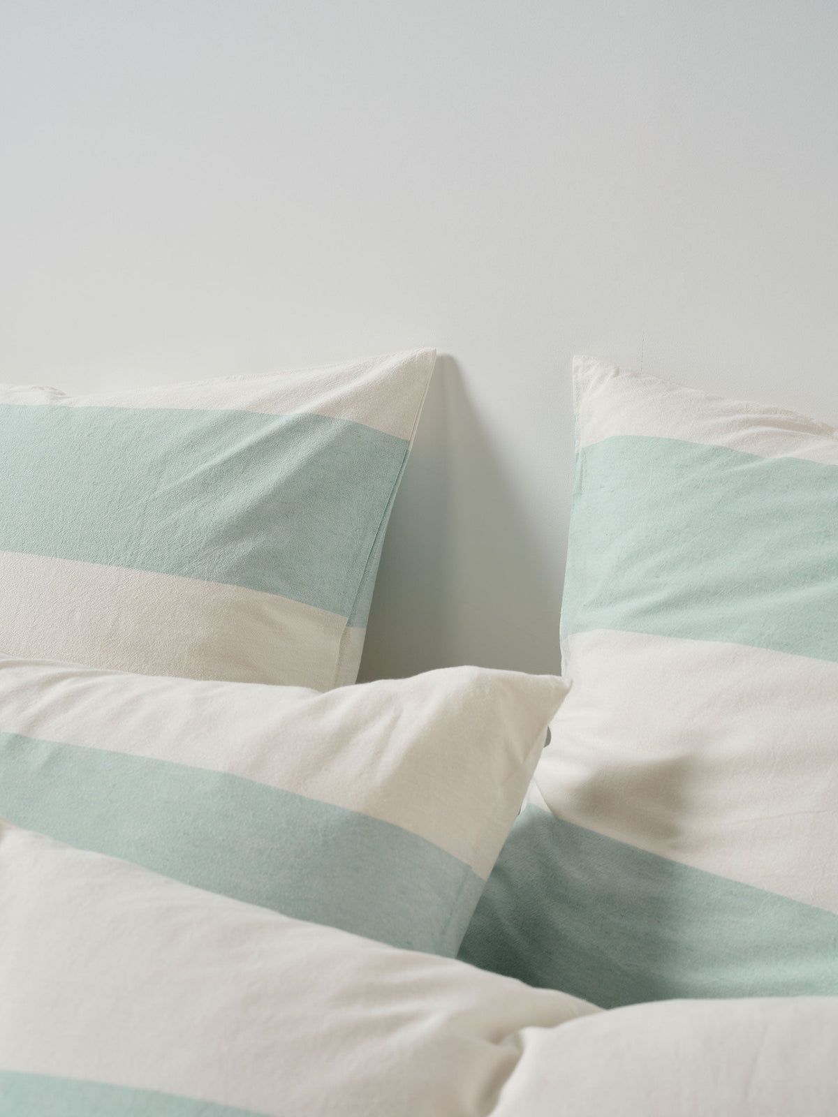 Linen House Vintage Wide Stripe Duck Egg Quilt Cover Set