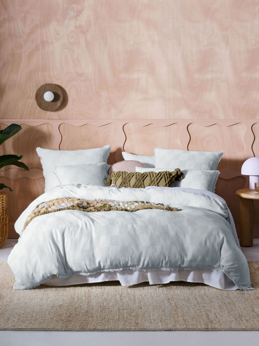 LINEN HOUSE CAPRI SKY QUILT COVER SET Linen House