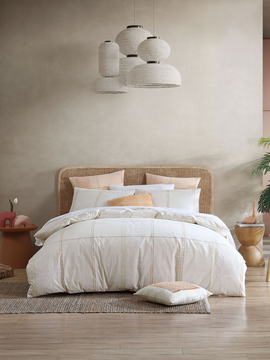 LINEN HOUSE COBAIN VANILLA QUILT COVER SET Linen House