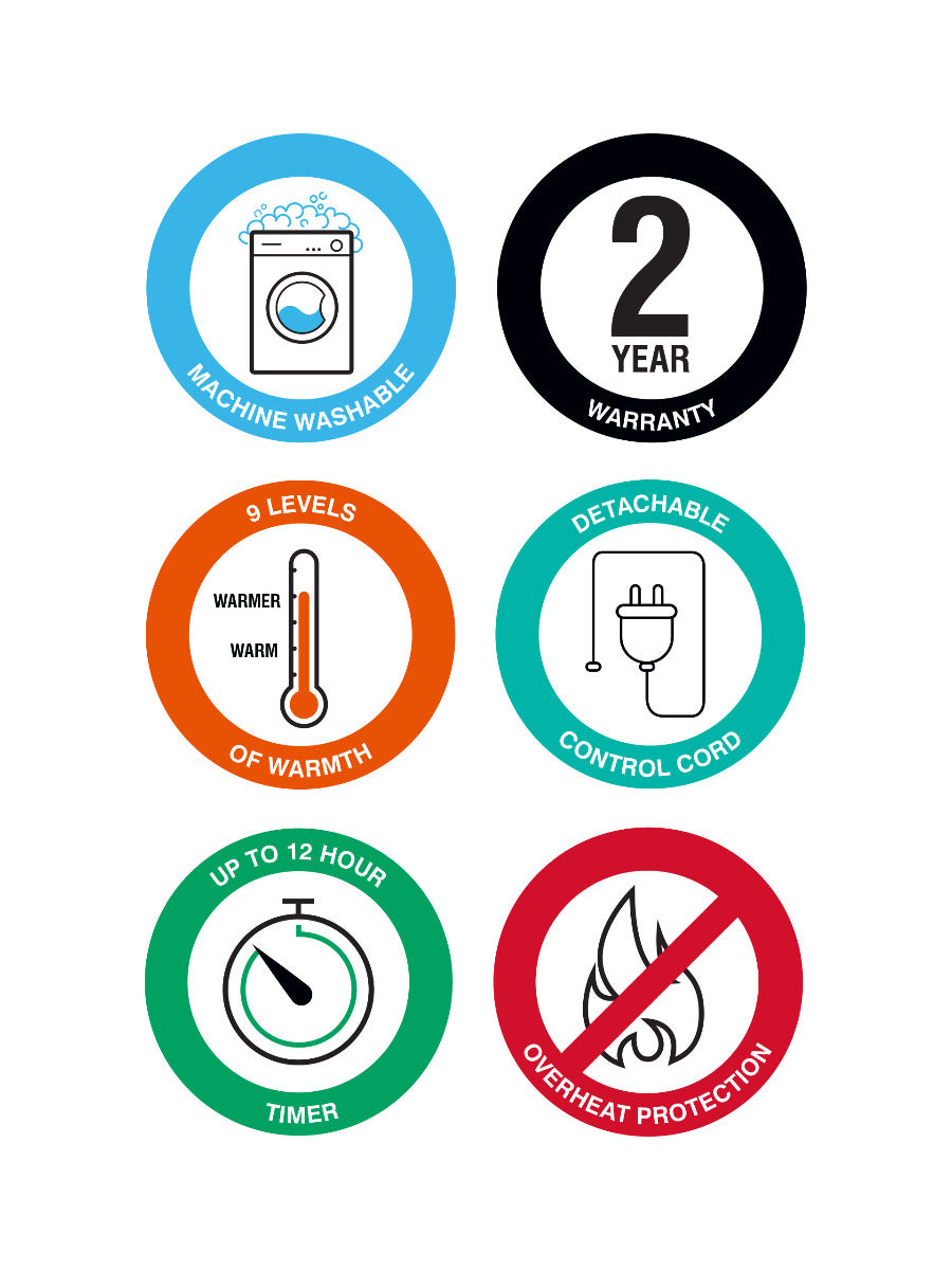 LINEN HOUSE PLUSH HEATED THROW