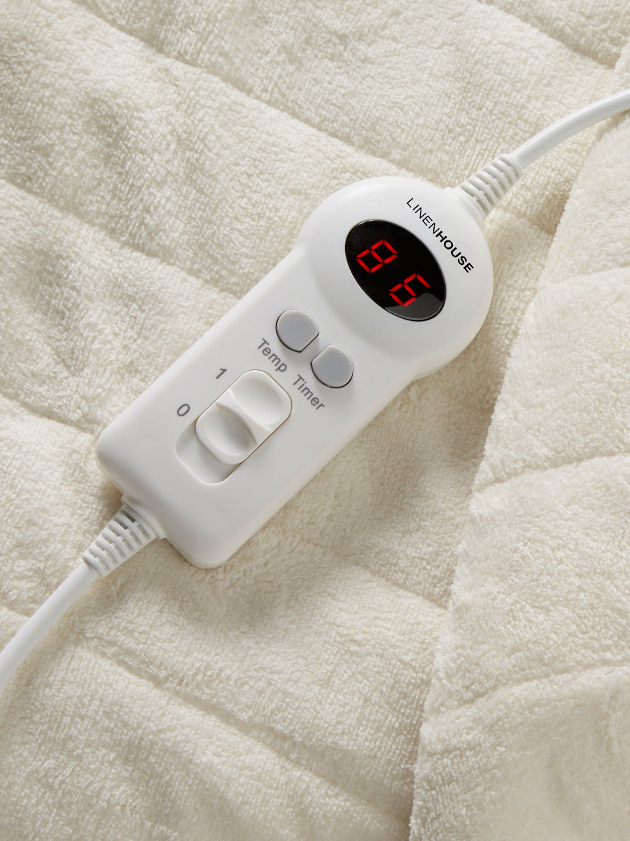 LINEN HOUSE PLUSH HEATED THROW