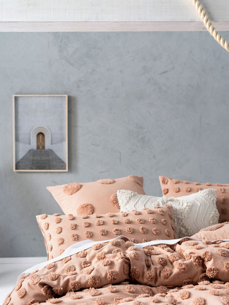 LINEN HOUSE HAZE MAPLE QUILT COVER SET Linen House