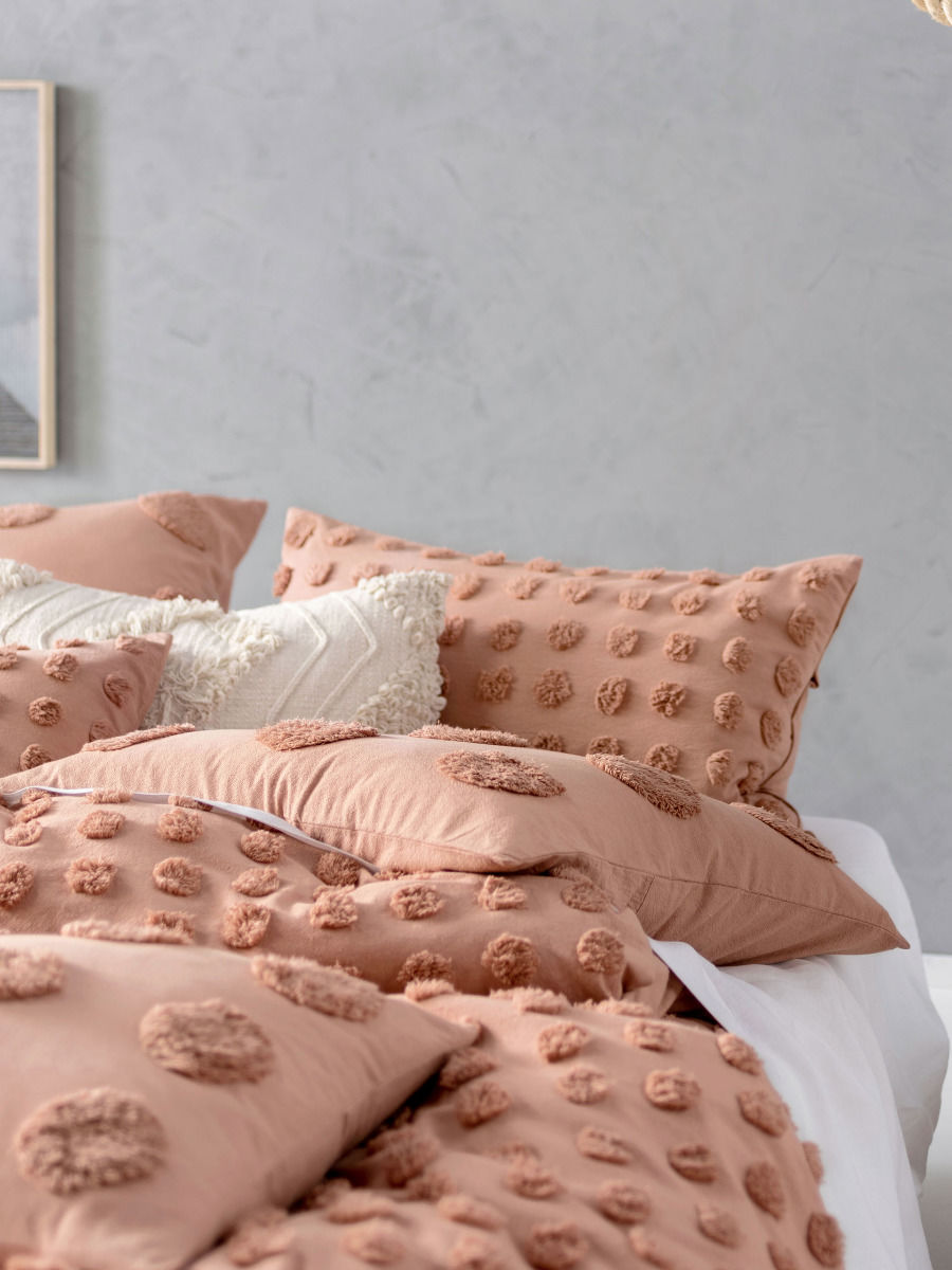 LINEN HOUSE HAZE MAPLE QUILT COVER SET Linen House