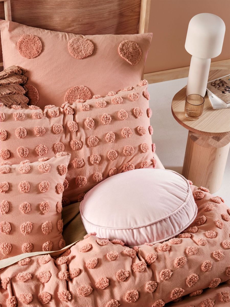 LINEN HOUSE HAZE ROSETTE QUILT COVER SET Linen House