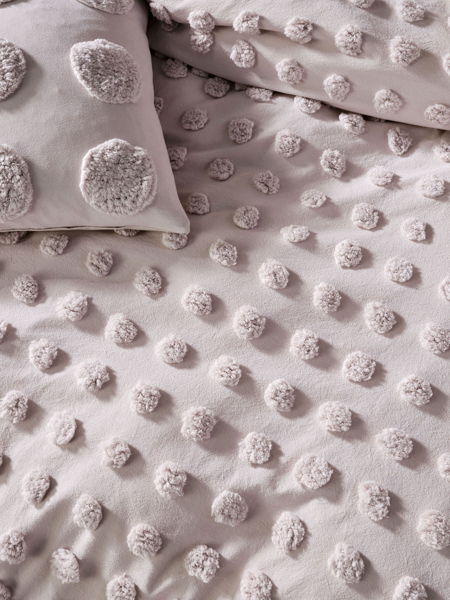 LINEN HOUSE HAZE WISTERIA QUILT COVER SET Linen House