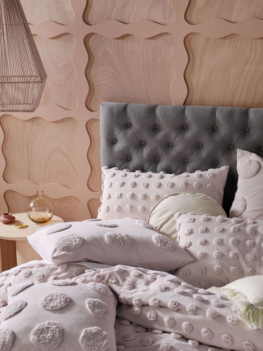 LINEN HOUSE HAZE WISTERIA QUILT COVER SET Linen House