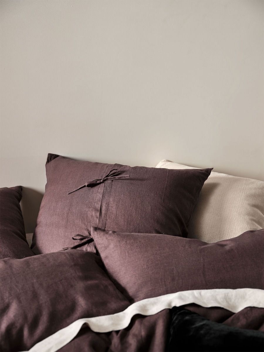 LINEN HOUSE NIMES ESPRESSO LINEN QUILT COVER SET Linen House