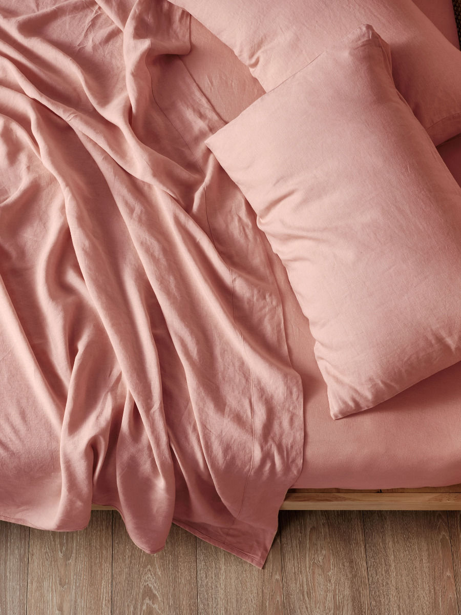 LINEN HOUSE PURE LINEN ROSETTE SHEET SET Linen House