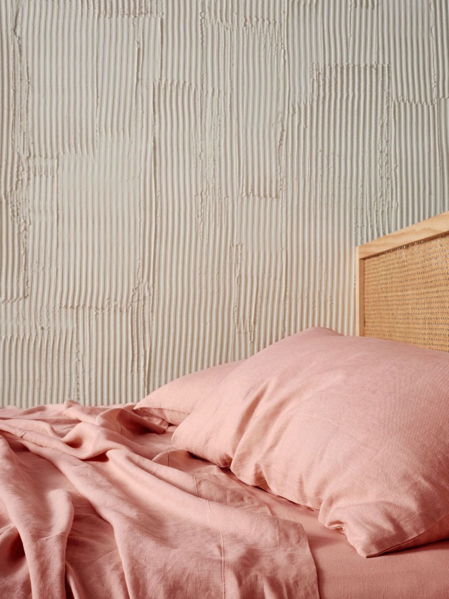 LINEN HOUSE PURE LINEN ROSETTE SHEET SET Linen House