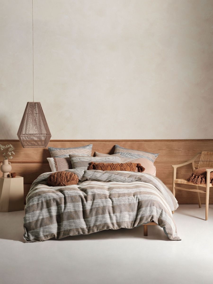 LINEN HOUSE OCEANIA STORM QUILT COVER SET Linen House
