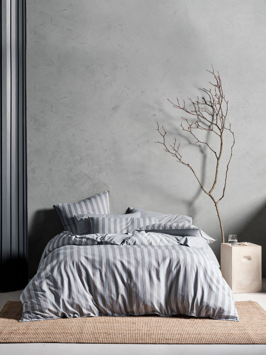 LINEN HOUSE REJEANERATION ADRIE OLIVE QUILT COVER SET Linen House