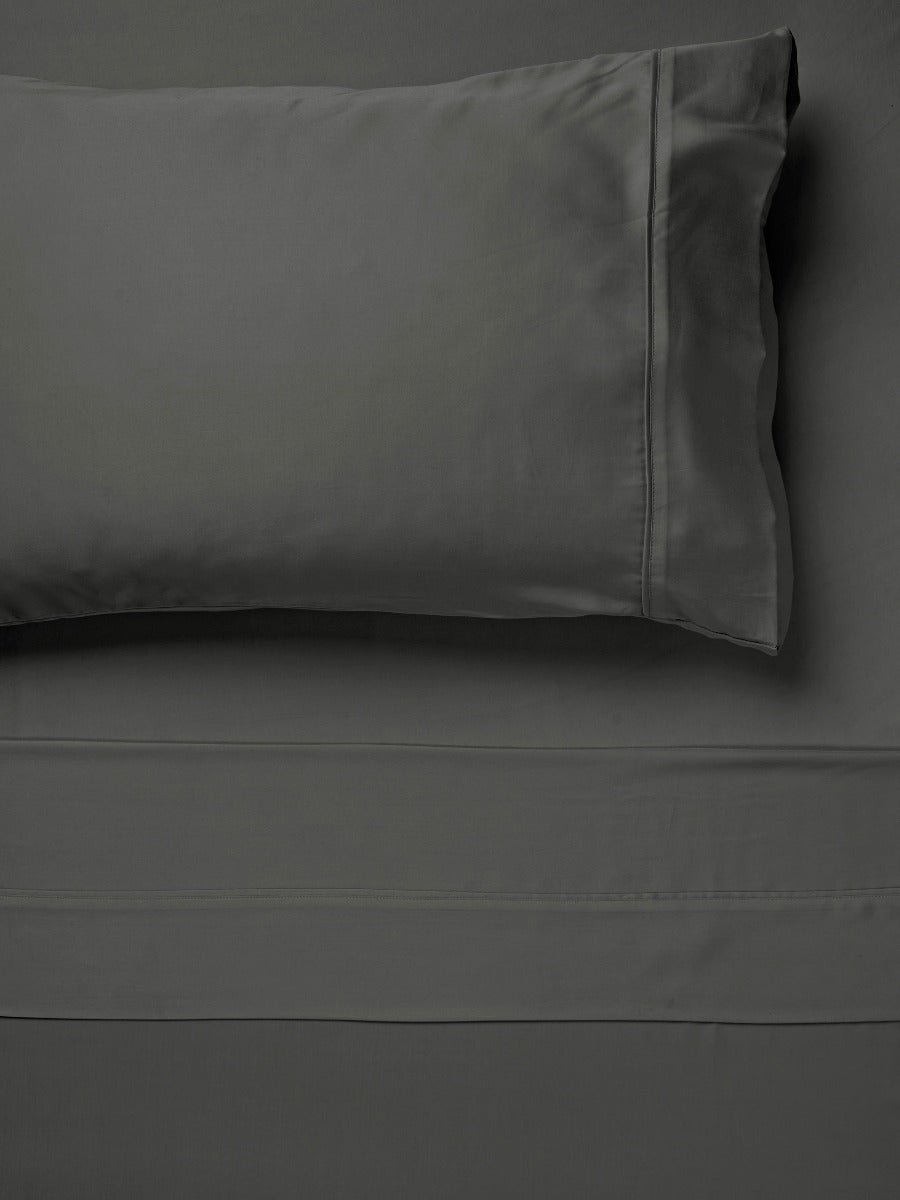 LINEN HOUSE TENCEL SHEET SET - CHARCOAL