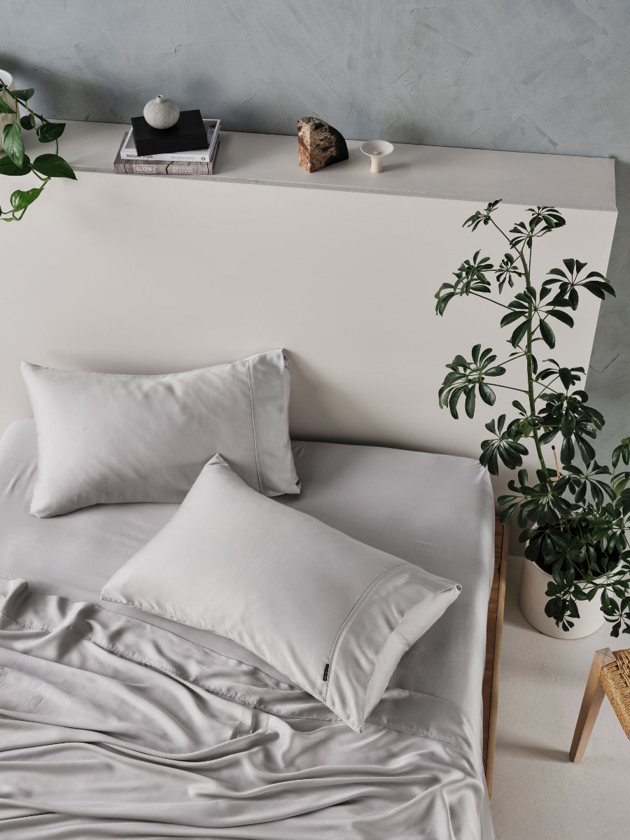 LINEN HOUSE TENCEL SHEET SET - SILVER