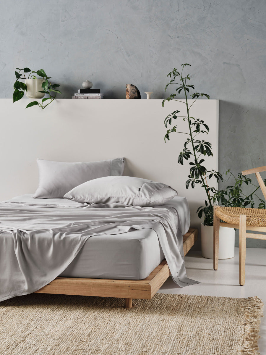 LINEN HOUSE TENCEL SHEET SET - SILVER