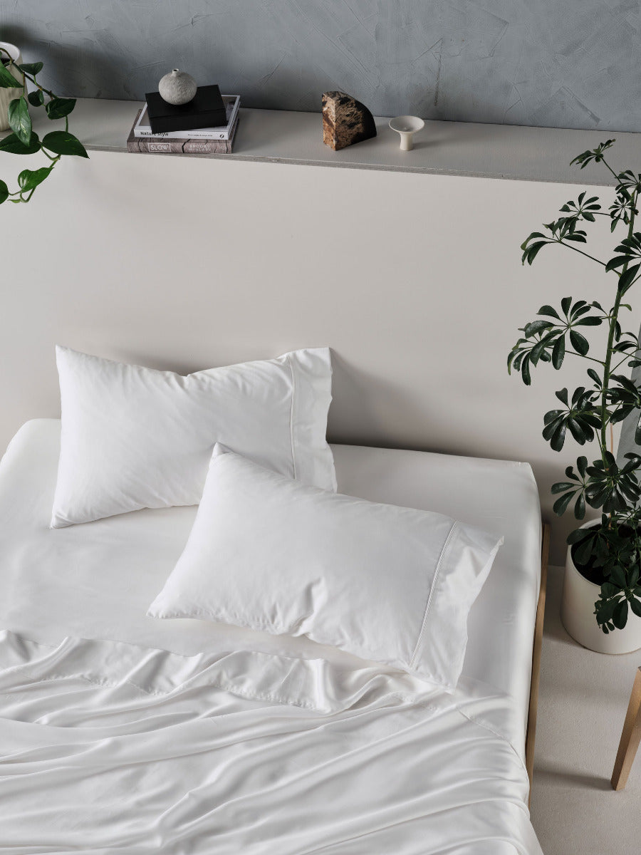 LINEN HOUSE TENCEL SHEET SET - WHITE